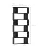 Stylish Black Book Cabinet & Room Divider - 80x24x192 cm