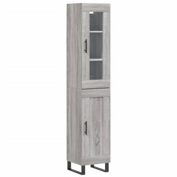 Highboard Grey Sonoma - Stylish Storage Solution | HipoMarket