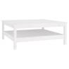 Elegant White Coffee Table - 100x100x40 cm Solid Pine | HipoMarket