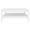 Elegant White Coffee Table - 100x100x40 cm Solid Pine | HipoMarket