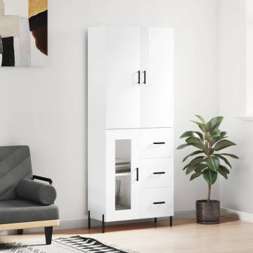 Stylish Highboard High Gloss White | HipoMarket UK