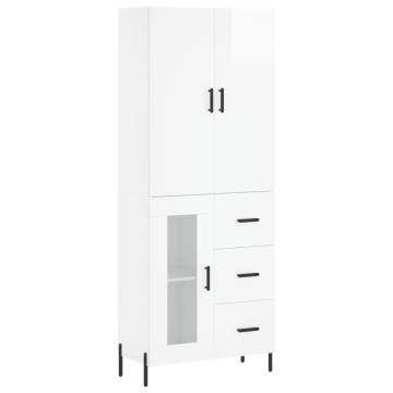 Stylish Highboard High Gloss White | HipoMarket UK