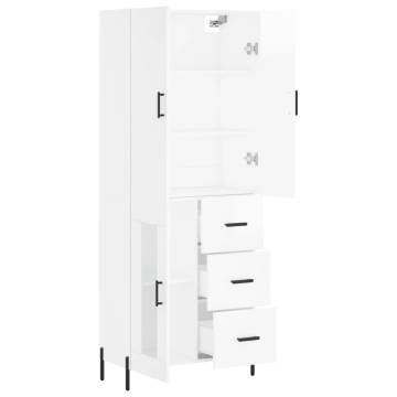 Stylish Highboard High Gloss White | HipoMarket UK