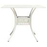 Garden Table White 90x90cm Cast Aluminium - Hipomarket