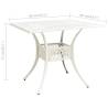 Garden Table White 90x90cm Cast Aluminium - Hipomarket