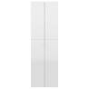 Elegant High Gloss White Office Cabinet | 60x32x190 cm