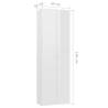 Elegant High Gloss White Office Cabinet | 60x32x190 cm