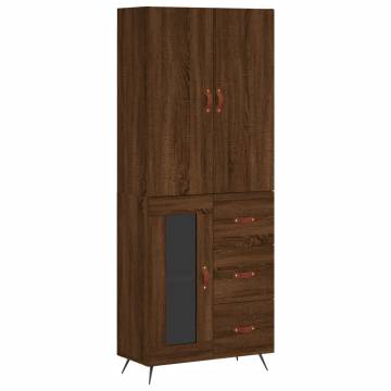 Elegant Brown Oak Highboard - Stylish & Durable | Hipo Market