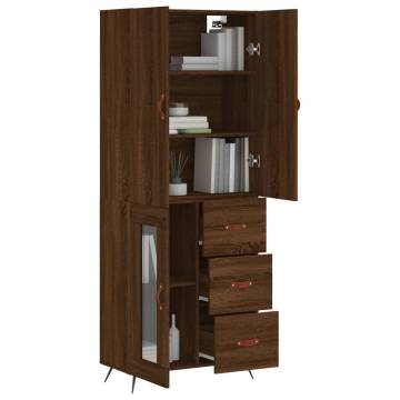 Elegant Brown Oak Highboard - Stylish & Durable | Hipo Market