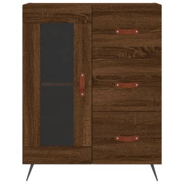 Elegant Brown Oak Highboard - Stylish & Durable | Hipo Market