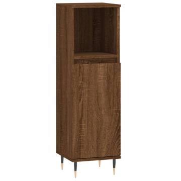 3 Piece Brown Oak Bathroom Furniture Set - Modern & Durable