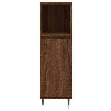 3 Piece Brown Oak Bathroom Furniture Set - Modern & Durable