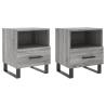 Stylish Grey Sonoma Bedside Cabinets - Set of 2 | HipoMarket