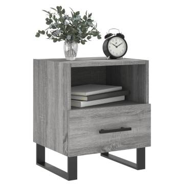 Stylish Grey Sonoma Bedside Cabinets - Set of 2 | HipoMarket