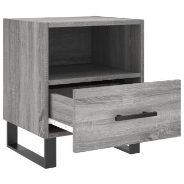 Stylish Grey Sonoma Bedside Cabinets - Set of 2 | HipoMarket