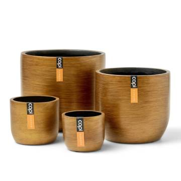 Capi 4 Piece Planter Set - Lux Retro Gold for Urban Decor