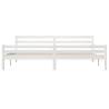 White Solid Wood Bed Frame 200x200 cm - HipoMarket