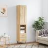 Highboard Sonoma Oak 34.5x34x180 cm Engineered Wood Colour sonoma oak Quantity in Package 1 Model 2 drawers 2 shelves 