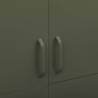 Stylish Olive Green Wardrobe - 90x50x180 cm Steel Storage