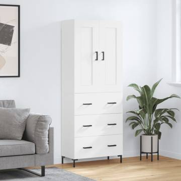 Highboard White 69.5x34x180 cm - Stylish Storage Solution