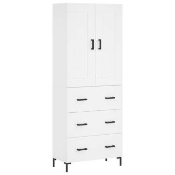 Highboard White 69.5x34x180 cm - Stylish Storage Solution