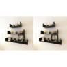 Stylish Black Wall Shelves Set of 6 for Any Room