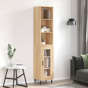 Stylish Highboard Sonoma Oak - 180 cm Engineered Wood