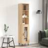 Highboard Sonoma Oak 34.5x34x180 cm Engineered Wood Colour sonoma oak Quantity in Package 1 Model 1 glass door 