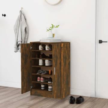 Shoe Cabinet Smoked Oak 60x35x92 cm - Stylish Storage Solution