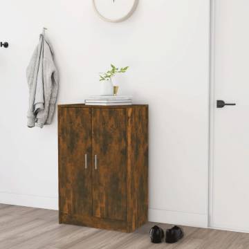 Shoe Cabinet Smoked Oak 60x35x92 cm - Stylish Storage Solution