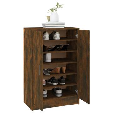 Shoe Cabinet Smoked Oak 60x35x92 cm - Stylish Storage Solution