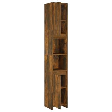 Bathroom Cabinet Smoked Oak 30x30x183.5 cm - Stylish & Spacious