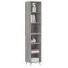 Stylish Highboard Grey Sonoma - 34.5x32.5x180 cm