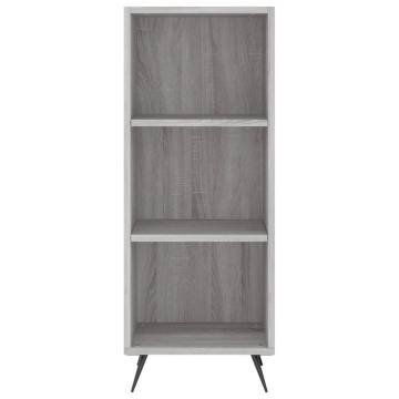 Stylish Highboard Grey Sonoma - 34.5x32.5x180 cm