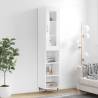 Highboard White 34.5x34x180 cm Engineered Wood Colour white Quantity in Package 1 Model 3 shelves 