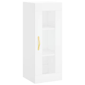 Elegant Highboard White 34.5x34x180 cm - Engineered Wood