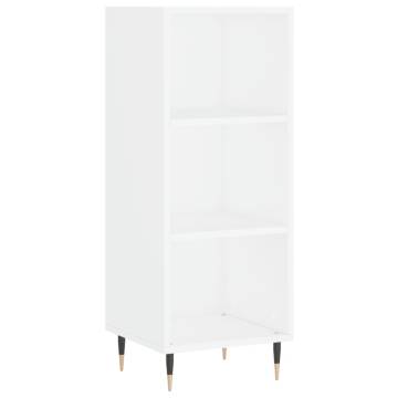 Elegant Highboard White 34.5x34x180 cm - Engineered Wood