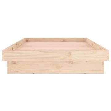 LED Bed Frame 75x190 cm Small Single - Solid Wood