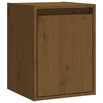 Wall Cabinet Honey Brown 30x30x40 cm Solid Wood Pine - HipoMarket