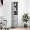 Highboard Concrete Grey 34.5x34x180 cm Engineered Wood Colour concrete grey Quantity in Package 1 Model 1 door 