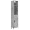 Stylish Highboard Concrete Grey - 34.5x34x180 cm