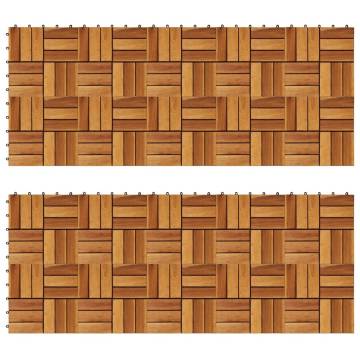 Decking Tiles 30x30 cm Acacia - Set of 20 | HipoMarket