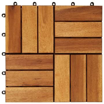 Decking Tiles 30x30 cm Acacia - Set of 20 | HipoMarket