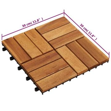 Decking Tiles 30x30 cm Acacia - Set of 20 | HipoMarket