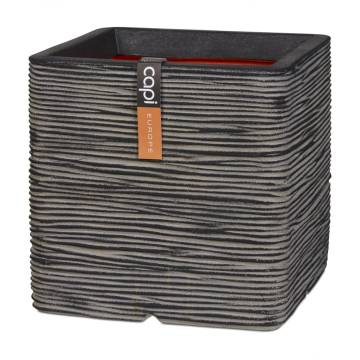 Capi Planter Nature Rib 50x50 cm Anthracite - Eco-Friendly Design