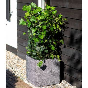 Capi Planter Nature Rib 50x50 cm Anthracite - Eco-Friendly Design