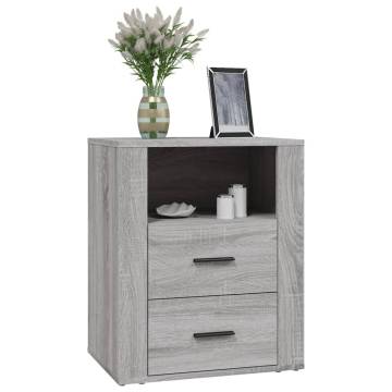 Trendy Grey Sonoma Bedside Cabinet - 50x36x60 cm