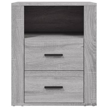 Trendy Grey Sonoma Bedside Cabinet - 50x36x60 cm