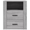 Trendy Grey Sonoma Bedside Cabinet - 50x36x60 cm