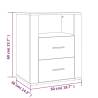 Trendy Grey Sonoma Bedside Cabinet - 50x36x60 cm